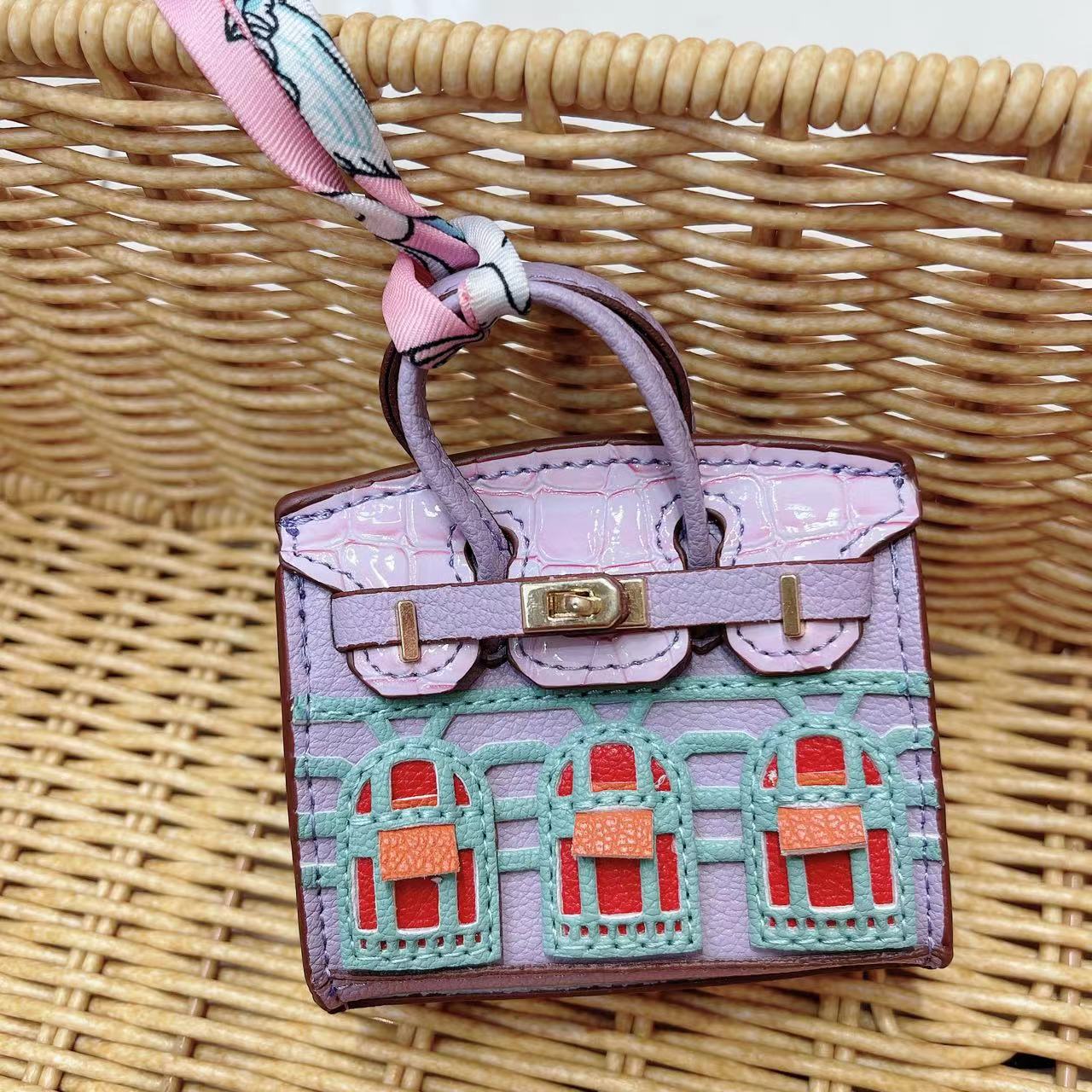 Small house bag mini window pendant headphone bag lipstick car key backpack backpack decoration