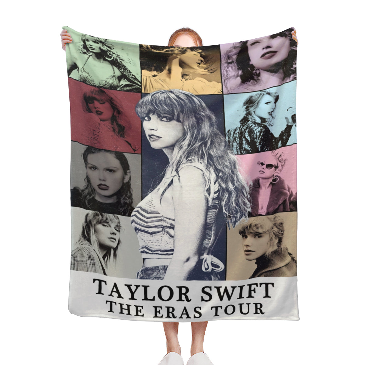Taylor Swift The Eras Tour Poster Throw Blanket BionZax