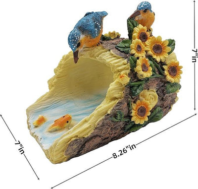 Bird Statues Outdoor Decoration, Resin Statue Garden Decor, Animal Downspout Diverter, Decorative Gutter Extension, 3