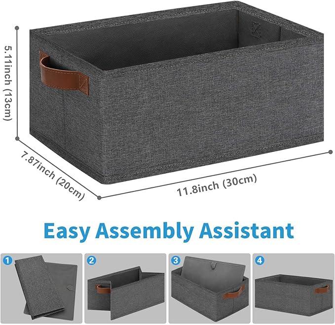 GhvyenntteS Small Fabric Storage Bins 12 Pack, 11.8
