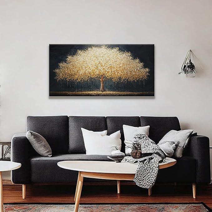 Canvas Wall Art Decor Gold Tree Of Life Abstract Wall Decor Artwork Canvas Prints Painting Gold Tree Wall Art Pictures For Bedroom Dining Room Home Office Artwork 20