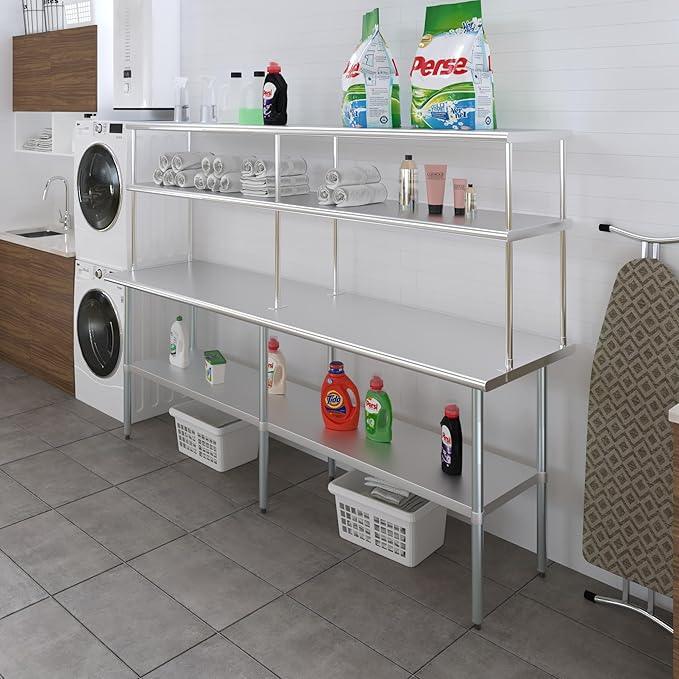 AmGood Double OverShelf Stainless Steel NSF - Many (96