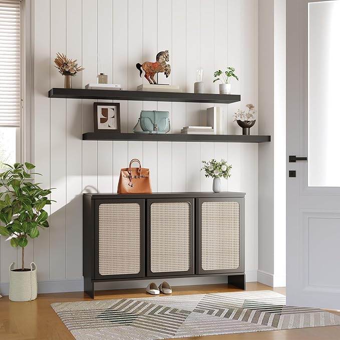HOOBRO Floating Shelves for Wall, Wall Mounted Shelf Set of 2, 55