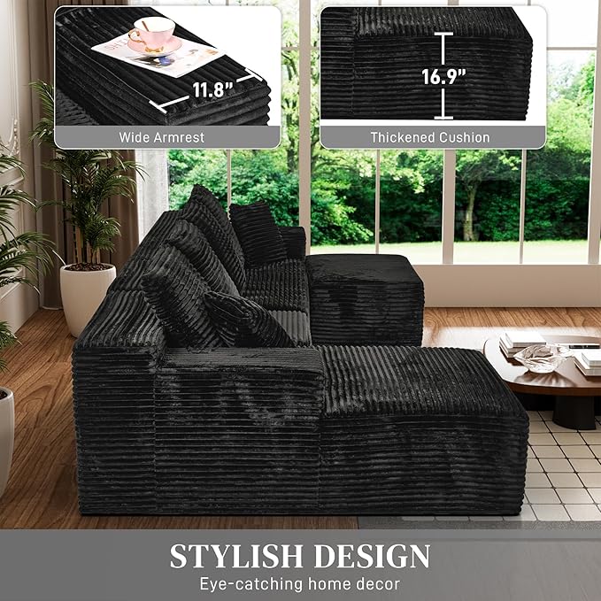 Modular Sectional Sofa Cloud Sectional Couch, 107