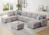 L Lengend Vansen Modular Sectional Sofa U Shaped Couch with Ottoman Modern Reversible Corner Sectional Couch for Living Room (Light Grey, U Shaped Sofa-4)