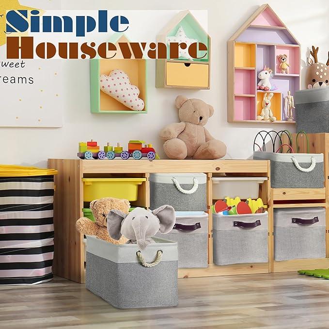 SIMPLE HOUSEWARE Large Fabric Storage Bin, 15