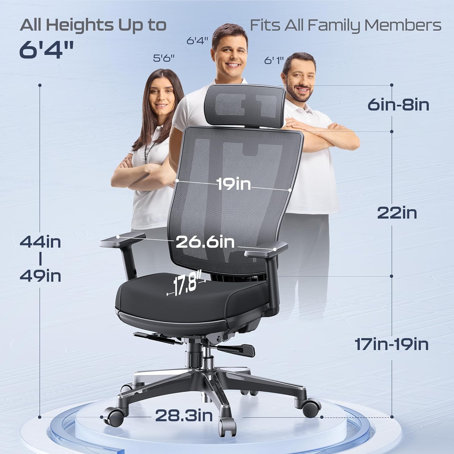 OdinLake L2 (Ergo PRO 633) | Ergonomic Office Chair(Built-in Footrest)