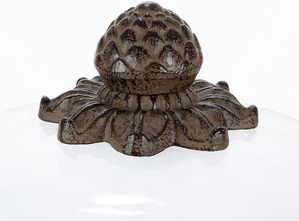 Acanthus Stoneware Cake Pedestal with Dome