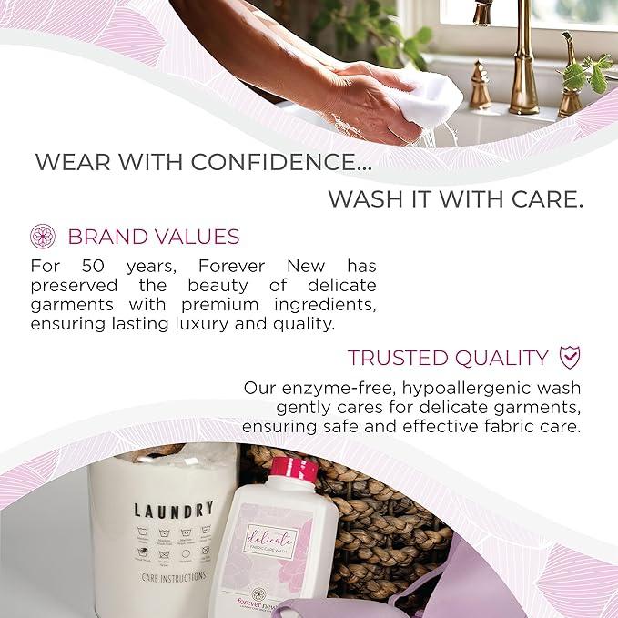 Forever New 32oz Liquid Unscented Fabric Care Wash 2 Pack (64oz Total) Natural Laundry Detergent