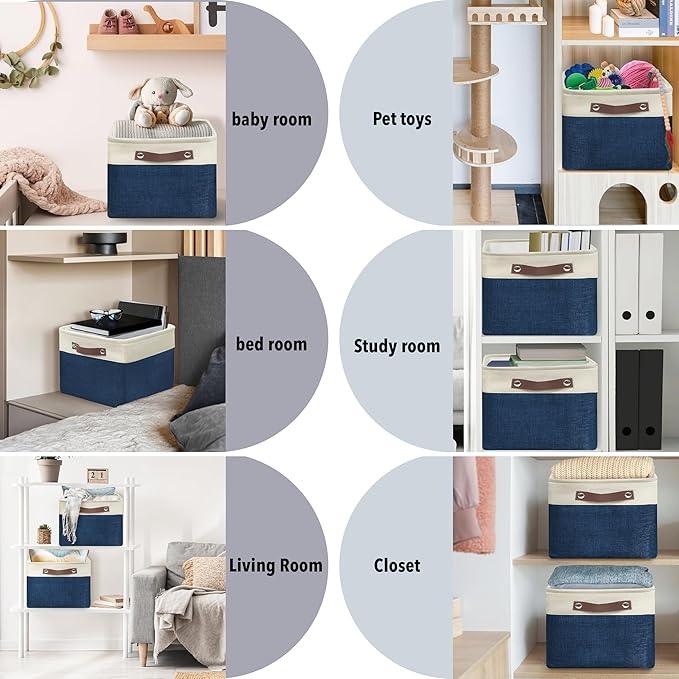 SIMPLE HOUSEWARE Large Fabric Storage Bin, 15