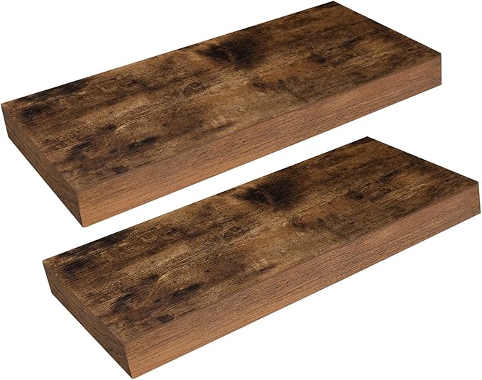 HOOBRO Floating Shelves for Wall, Wall Mounted Shelf Set of 2, 15.7