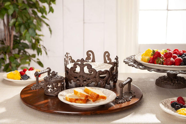 Acanthus Cast Aluminum Salad Plate Holder