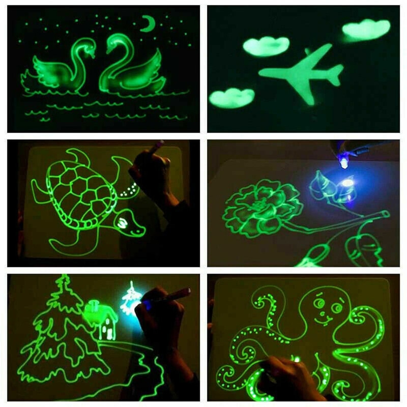 Draw With Light Fun  Glowing Paint Glow Light Tablet Draw With Light Fun And Developing Toy