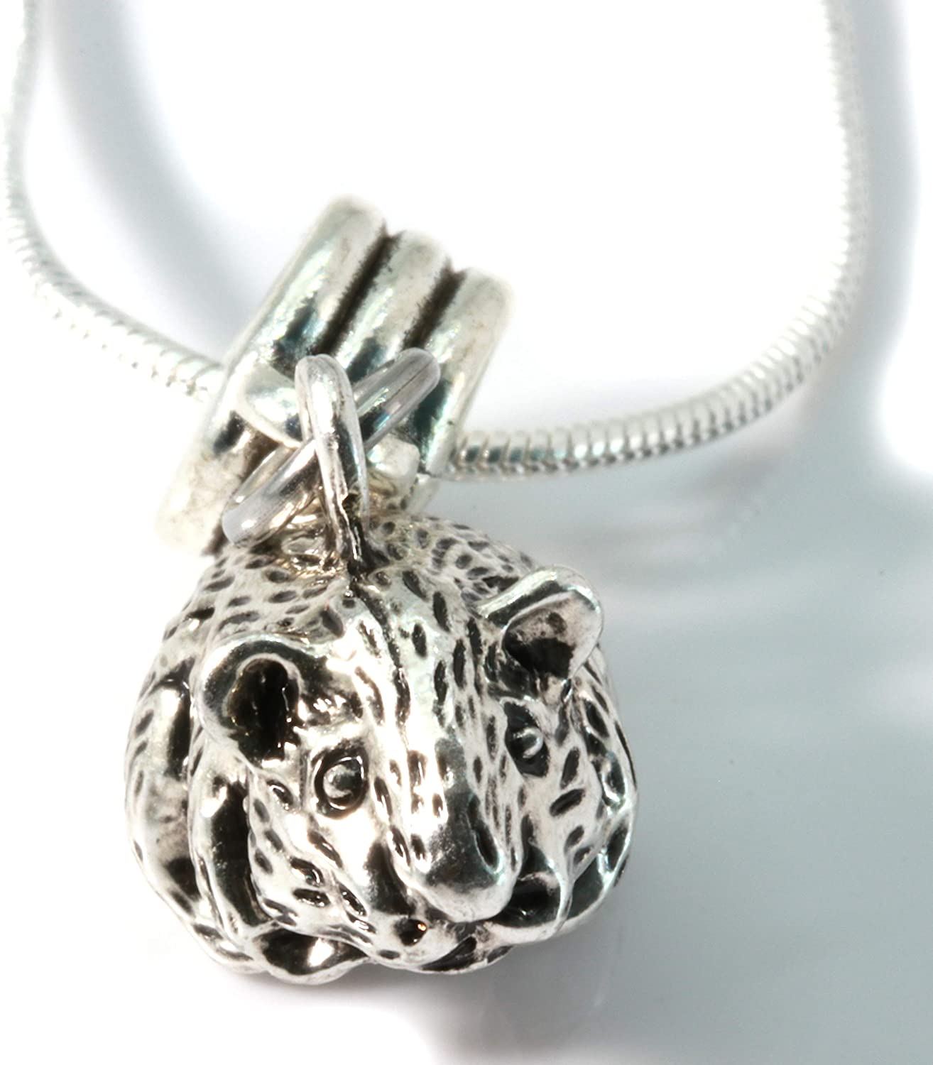 Guinea Pig Jewelry | Guinea Pig Necklace on a 22 inch Silver Plated Snake Chain Great Guinea Pig Gifts for Women or Great Guinea Pig Memorial Gifts for the Loved Guinea Pig that has Passed Away