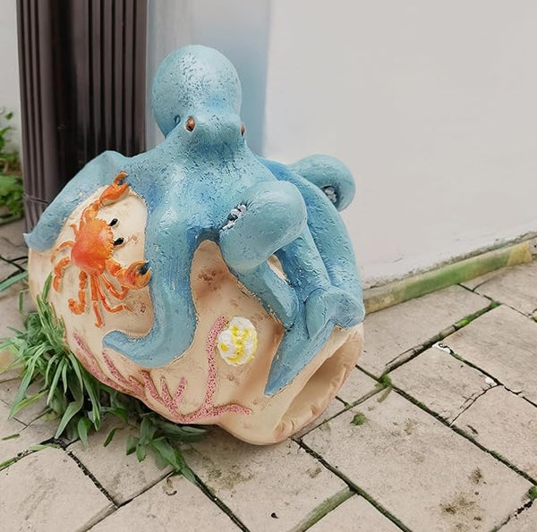 Octopus Statues Gutter Downspout Extension Statues Garden Decoration,Resin Statue Outdoor Decor,Animal Downspout Diverter,Decorative Gutter Extension,3