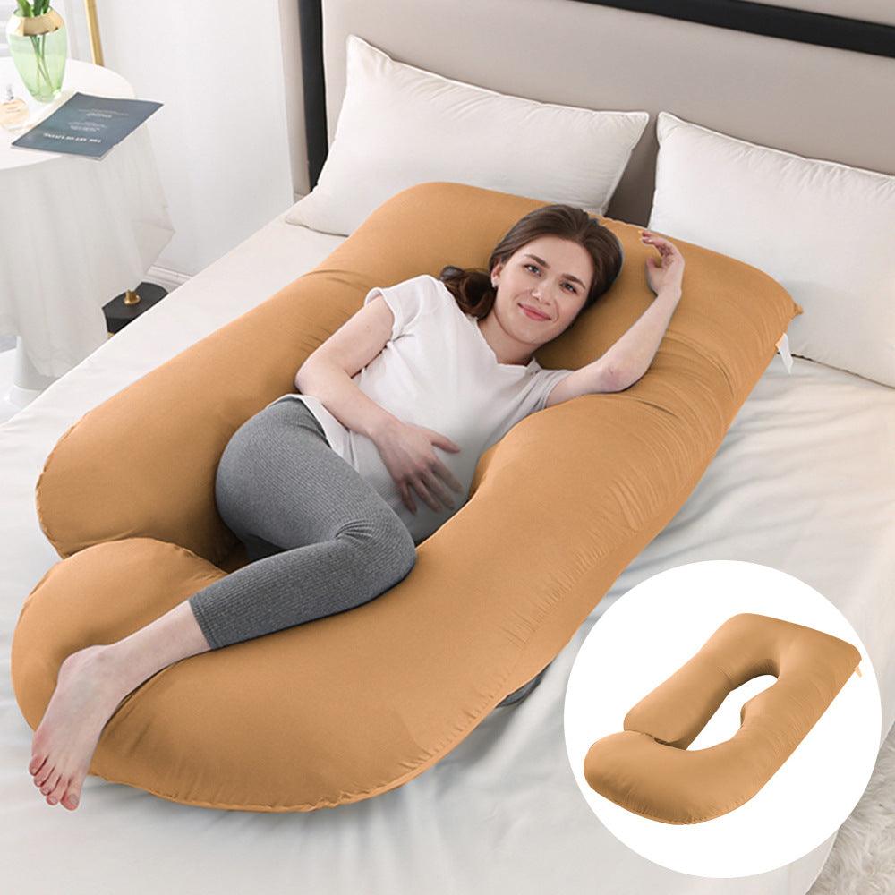 Pregnant women's pillow waist protection side sleeping slope pillow J-shaped pregnancy sleeping pillow