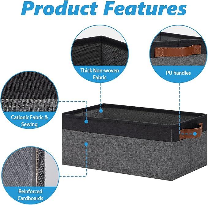 GhvyenntteS Small Fabric Storage Bins 12 Pack, 11.8