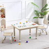 Kids Table and 2 Chairs Set, Height Adjustable (17.7"-26.1") Toddler Table and Chair Set, Multi-Activity Table with Graffiti Desktop, Children’s Table and Chairs for Classroom, Home & Daycare