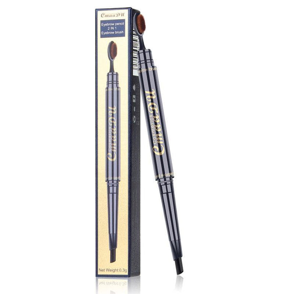 CmaaDu Toothbrush head eyebrow pencil pigment multi functional waterproof double ended eyebrow