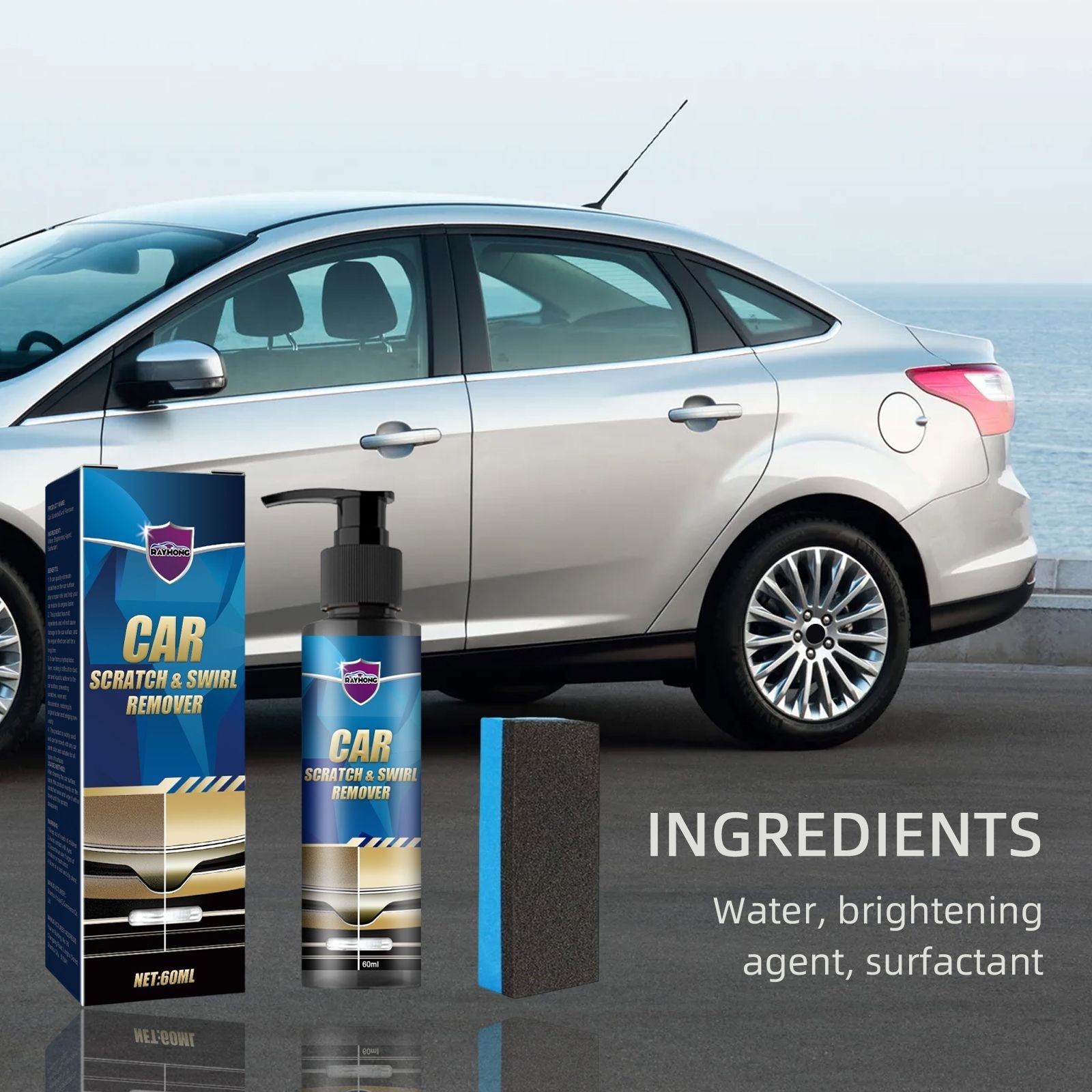 Car Scratch & Swirl Remover, Car Polishing Scratch Repair Paint Curing Renovation Touch-Up Detailer