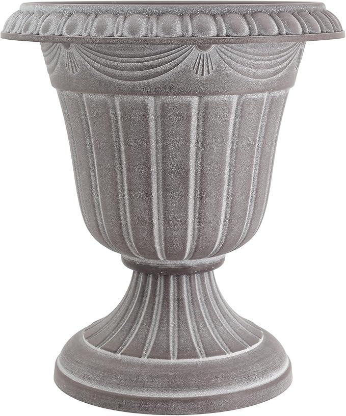 PL00CW Classic Traditional Plastic Urn Planter Indoor/Outdoor, 16