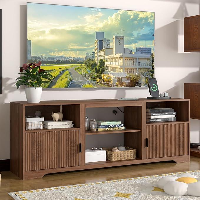 Fluted TV Stand for Tvs up to 80