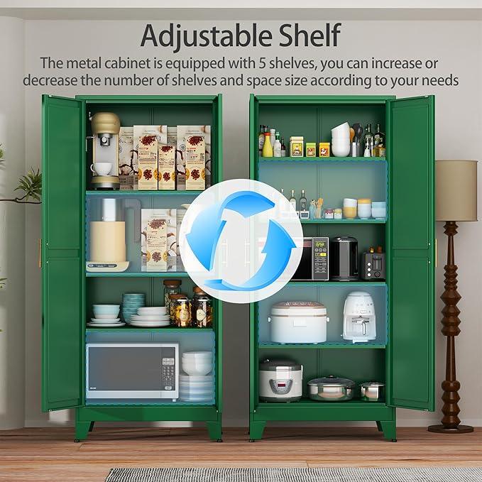 Green Metal Storage Cabinet,75