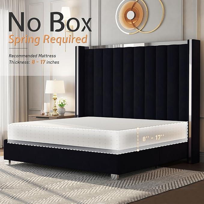 Jocisland Queen Size Bed Frame with 58