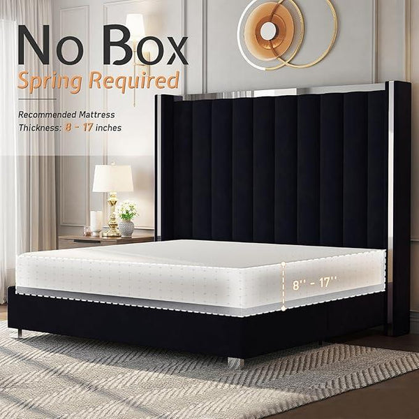 Jocisland Queen Size Bed Frame with 58