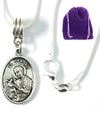St Gerard Necklace for Pregnancy | Patron Saint of Pregnancy Charm Necklace St Gerard Pendant on a 22 inch Silver Plated Snake Chain Necklace with a Beautiful St Gerard Charm Fertility Charm for Women