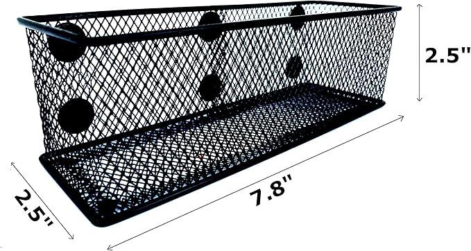 Magnetic Baskets Magnetic Organizer and Holder for Locker or Refrigerator - Pen Holders or Storage Bins for Office and Home