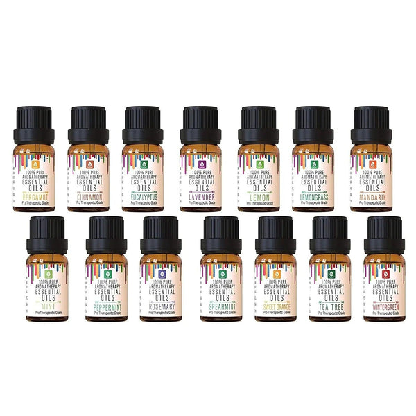 14 Pack of 100% Pure Essential Aromatherapy Oils - Gifts for You 'n Me
