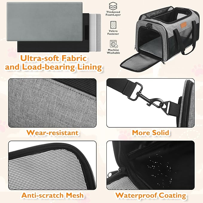 PETUX TSA Approved Pet Carrier in Cabin, 17