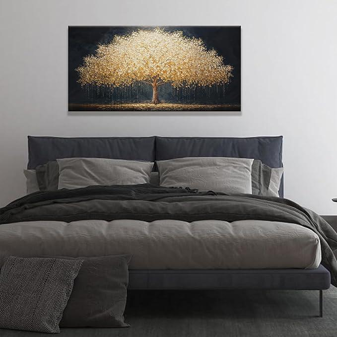 Canvas Wall Art Decor Gold Tree Of Life Abstract Wall Decor Artwork Canvas Prints Painting Gold Tree Wall Art Pictures For Bedroom Dining Room Home Office Artwork 20