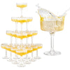 Premium ACRYLIC Champagne Tower Kit | 21 Stackable 7 oz