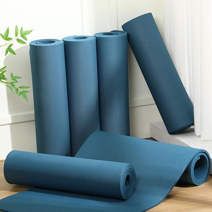 Timgle 6 Pcs 10mm Thick Yoga Mat Bulk, 68 x 24 Inches, Anti-Slip Tear-Resistant Exercise Mat for Adult Fitness, Stretching, Workout and Studio