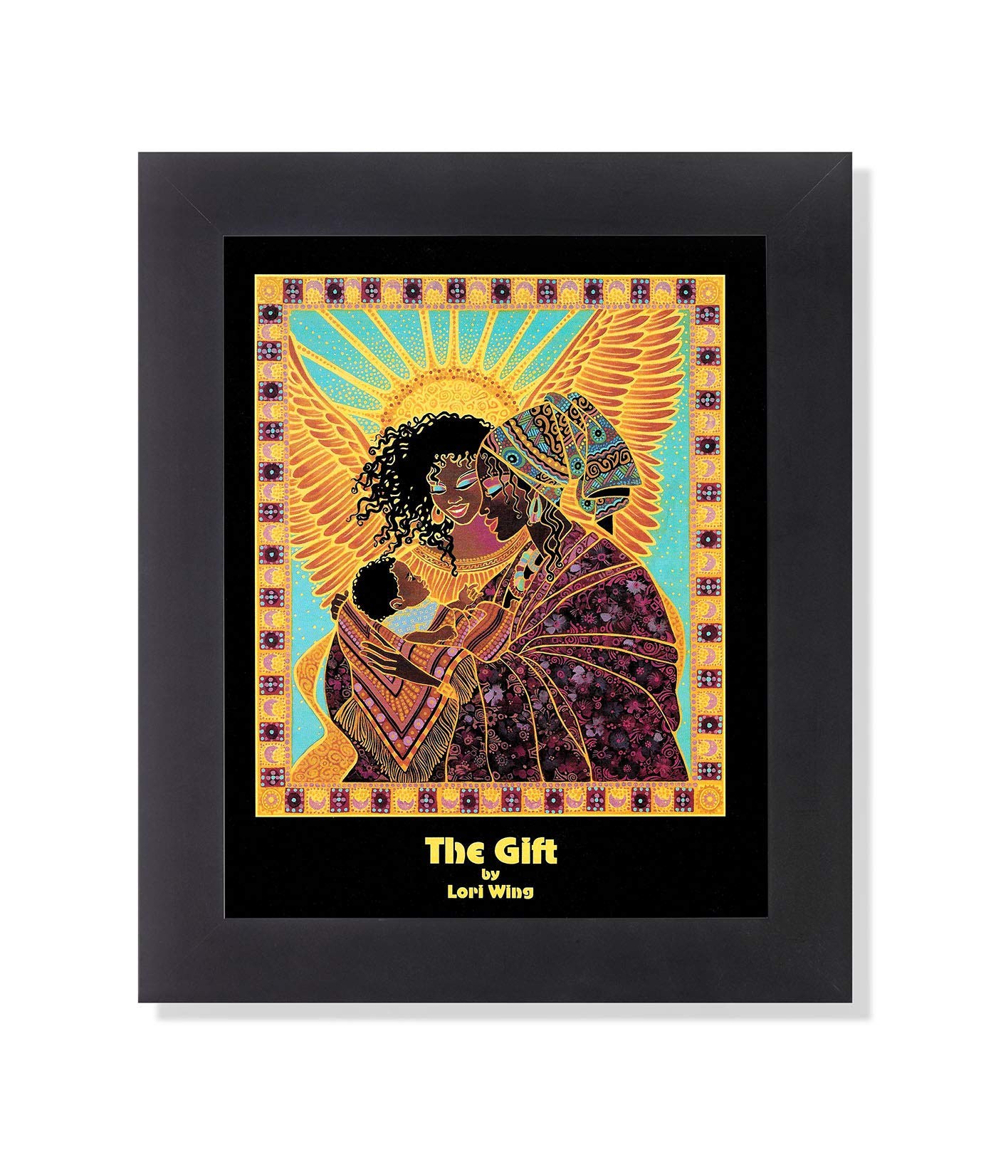 Framed Art Print - African American Gift Wall Picture 8x10 With Gold Finished Frame