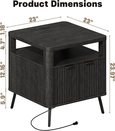 Nightstand with Charging Station, 24