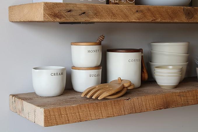 Urban Legacy Deep Floating Shelves | Reclaimed Barn Plank Deep Floating Shelves with Low Profile Brackets | High Weight Capacity (48