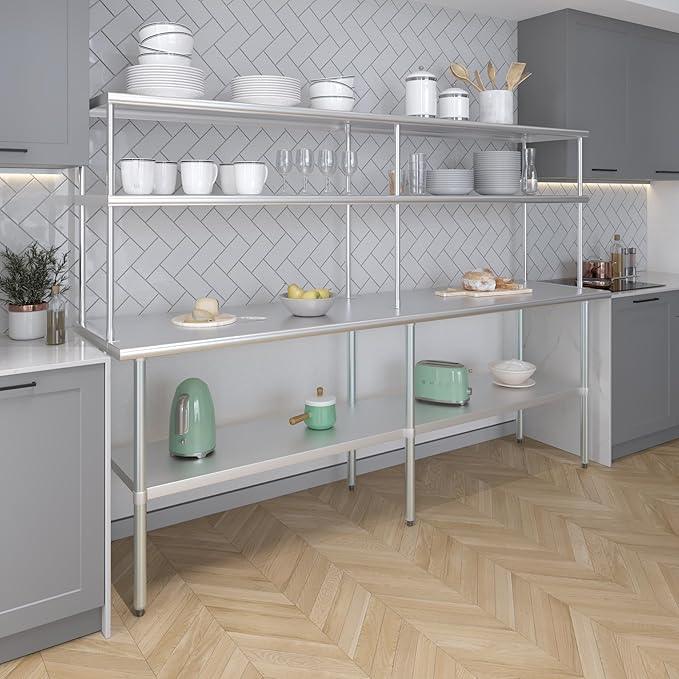 AmGood Double OverShelf Stainless Steel NSF - Many (96