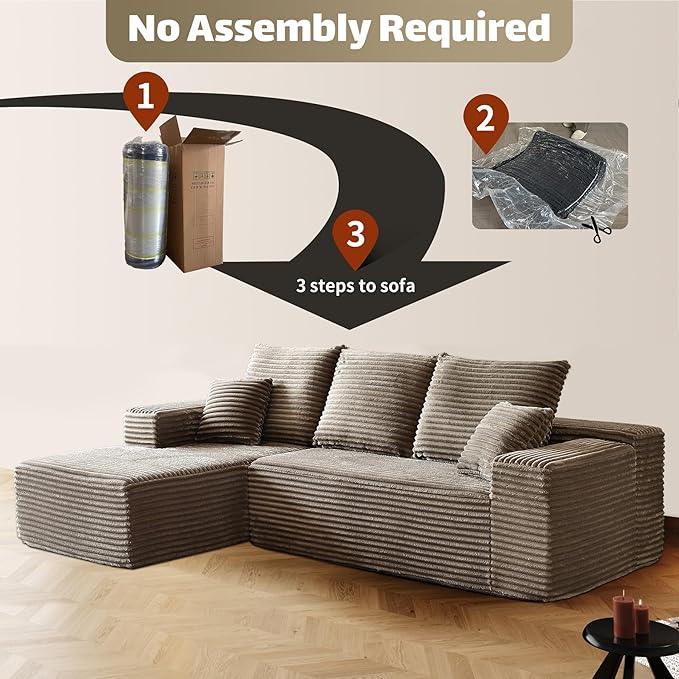 HYJT-H&K Modular Sectional Sofa Cloud Couch, 107