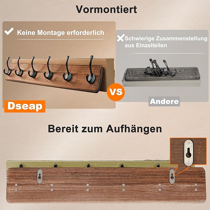 Dseap Wall Mounted Coat Rack: 24