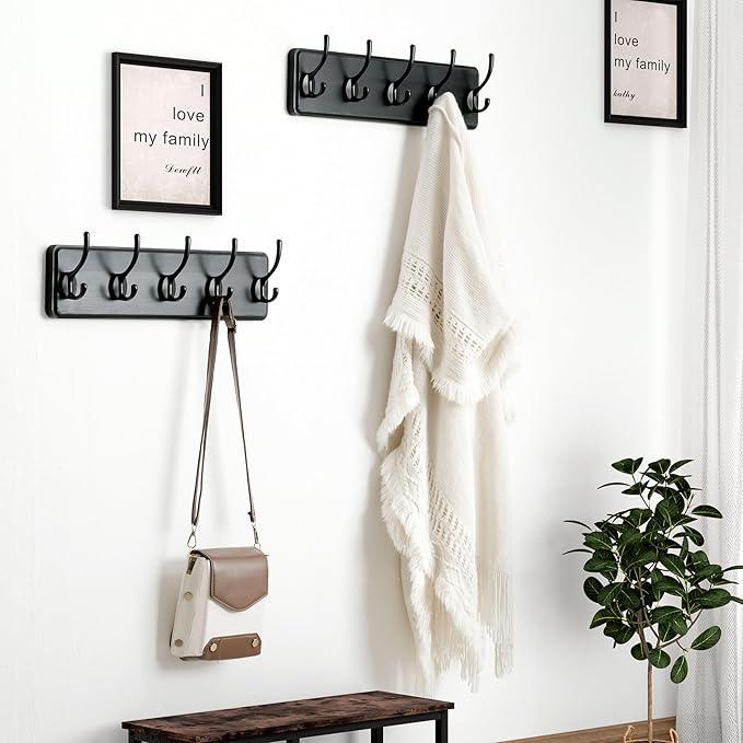 Dseap Coat Rack Wall Mount: Modern, Patented, Heavy-Duty, 17.4