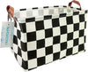 LANGYASHAN Rectangular Storage Bin Collapse Canvas Fabric Cartoon Storage Basket with Handles for Organizing Home Kitchen Boys and Girls Toys Office Closet Shelf Baskets (Rec-Racing flag)