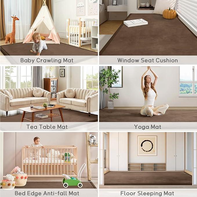 Baby Play Mat for Floor Tummy Time Mat Nursery Rug Muscle Mat Area Rug Playroom Rug Tatami Mat 13'1