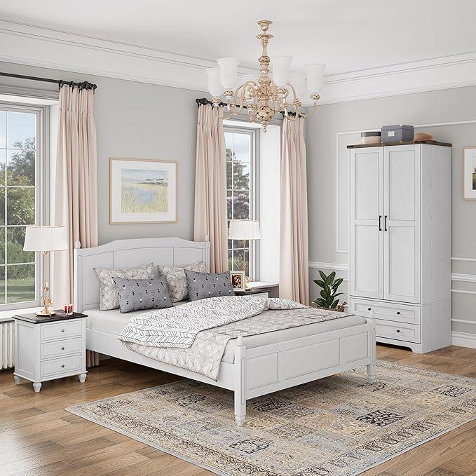 Brafab Armoire Wardrobe Closet with 2 Modern Doors, 71