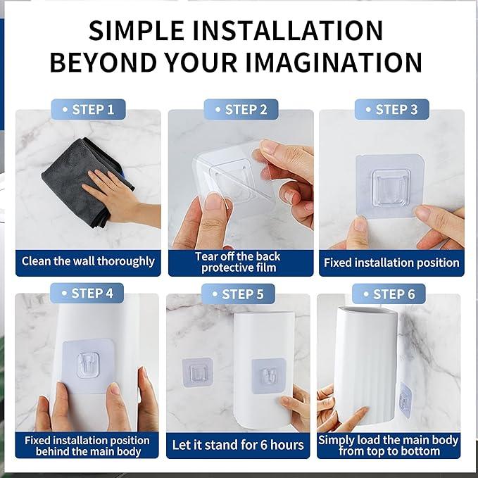 Toilet Brush & Holder Set, Lightweight Plastic Handle, Space Saving for Storage, Deep Cleaning, Drip-Proof, Easy to Assemble, Nylon Bristles, White & Grey