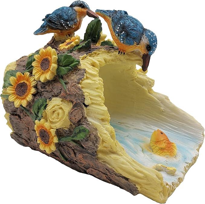 Bird Statues Outdoor Decoration, Resin Statue Garden Decor, Animal Downspout Diverter, Decorative Gutter Extension, 3