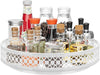 Ovicar Lazy Susan Organizer Turntable - 11 inch Rotating Spice Rack Metal Lazy Susan for Cabinet Pantry Kitchen Countertop Dining Table Cupboard Bathroom Refrigerator Vanity (11 inch White)