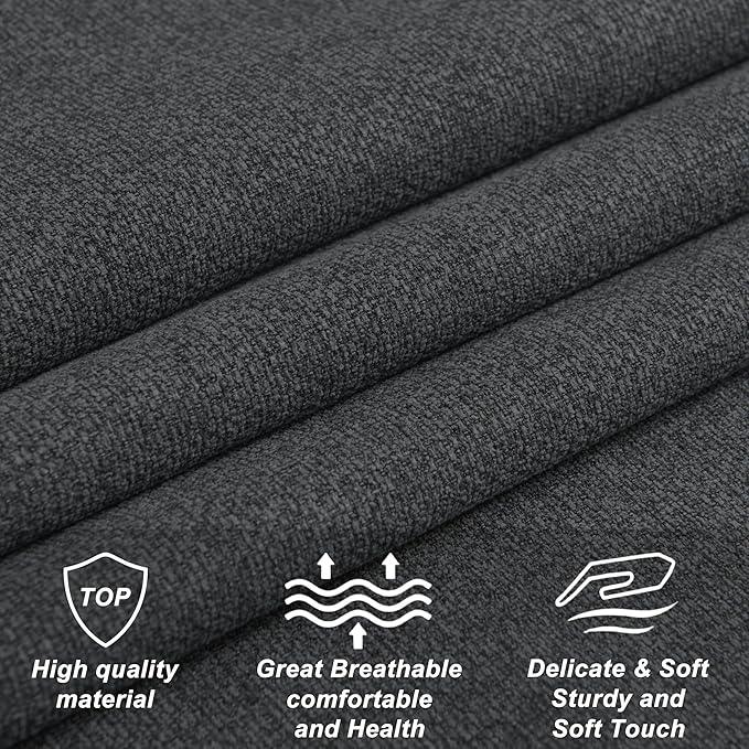Linen Upholstered Headboard Queen/Full Size Latest Model Wall Mount, Bed Frame Mount, Featuring High-Density Sponge Padding, Luxury Texture Easy Assembly Comfort and Style-Dark Gray